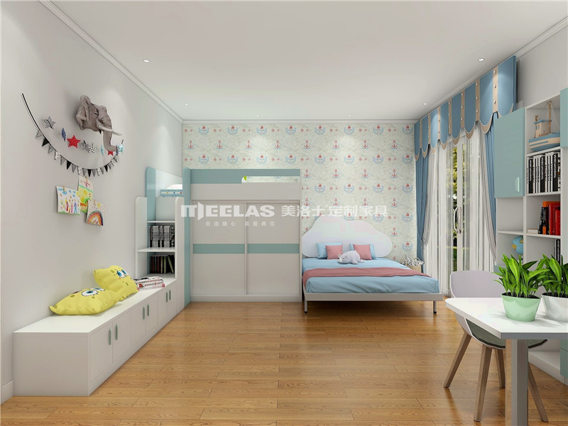 儿童房家具装修结果图