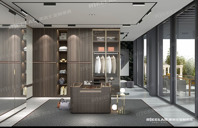 美洛士U型极简衣帽间