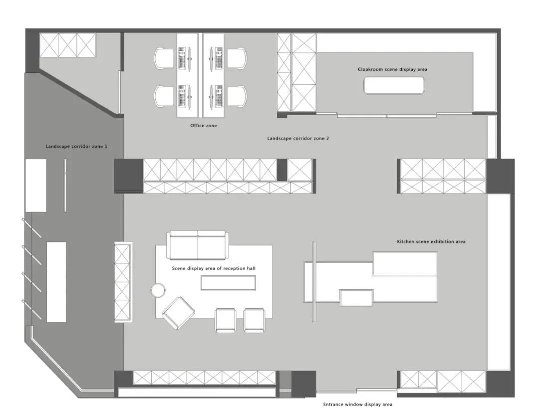 美洛士全屋定制洛阳展厅立体图